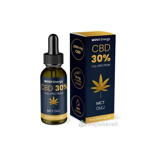 MOVit CBD 30 % Full Spectrum MCT olej 10 ml