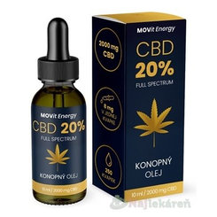 MOVit CBD 20 % Full Spectrum konopný olej 10 ml
