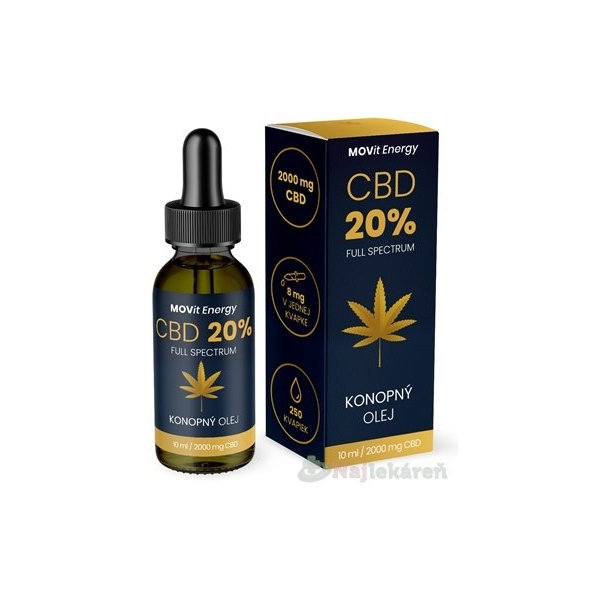 MOVit CBD 20 % Full Spectrum konopný olej 10 ml