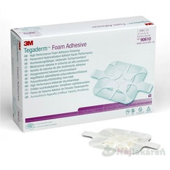 3M Tegaderm Foam Adhesive pěnové krytí čtverec 8,8x8,8 cm 10 ks