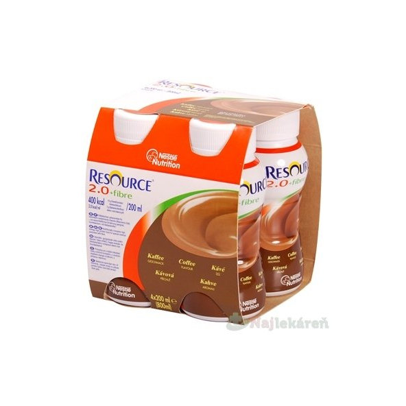 Resource 2.0 + Fibre káva 4x200 ml