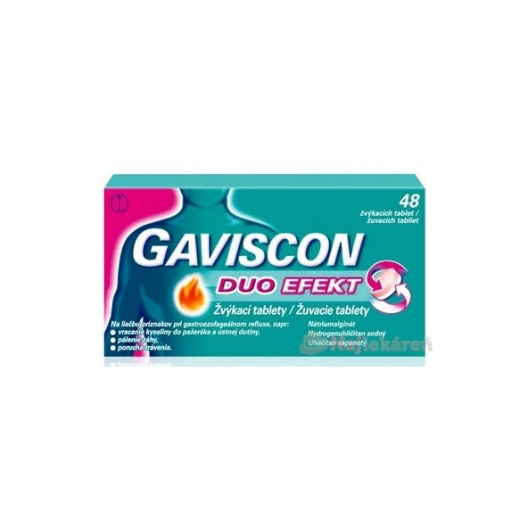 GAVISCON DUO EFEKT žvýkací tablety 48 ks