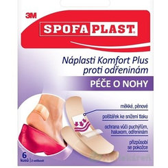 3M Spofaplast č. 187 Komfort Plus náplasti proti odřeninám nohou 6 ks
