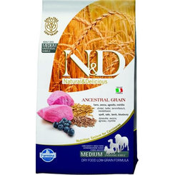 Farmina N&D AG Adult Medium Maxi jehně špalda oves borůvka 2,5 kg