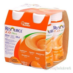 Resource 2.0 + Fibre meruňka 4x200 ml