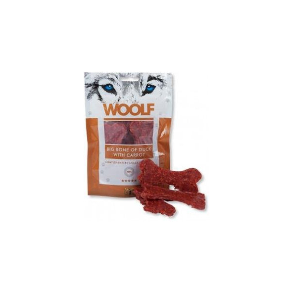 Woolf Pamlsek velká kost kachní maso a mrkev 100 g