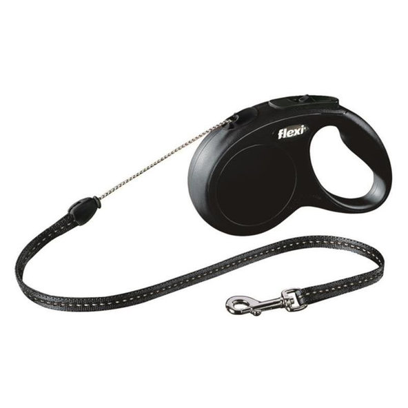 Flexi Classic NEW S černé vodítko lanko 5 m