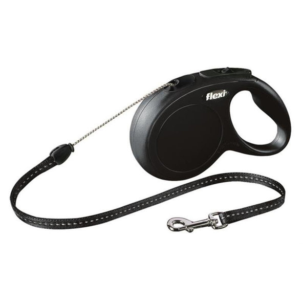 Flexi Classic NEW S černé vodítko lanko 8 m