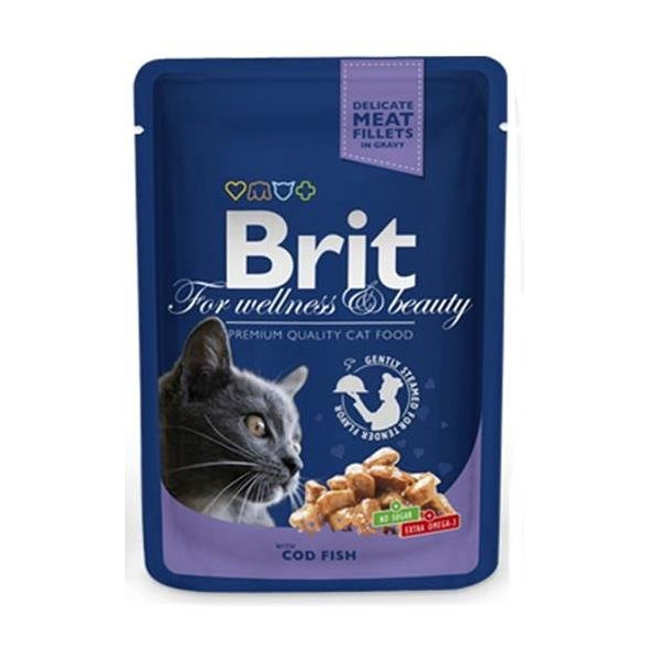 Brit Premium Cat kapsička Adult Cod Fish 100 g