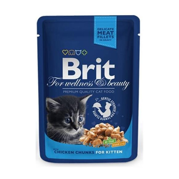 Brit Premium Cat kapsička Kitten Chicken Chunks 100 g