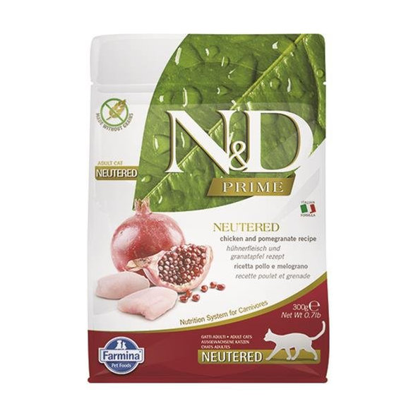 Farmina N&D Prime GF Neutered kuře granátové jablko 0,3 kg