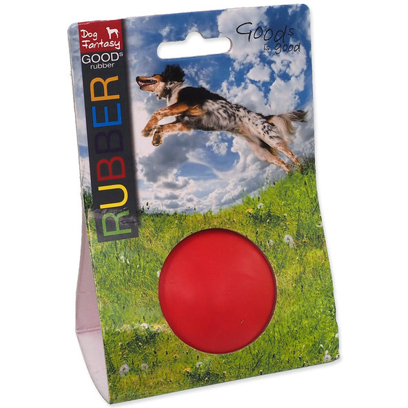 Dog Fantasy hračka míč gumový házecí červený 6 cm