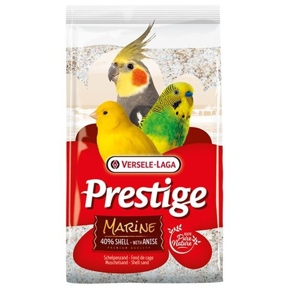 Versele Laga Shell Sand Premium Marine bílý mušlový písek s anýzem pro ptáky 5 kg
