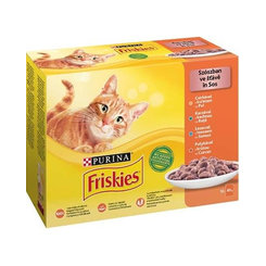 Friskies Multipack kapsičky pro kočky kuře kachna losos krůta 12x85 g