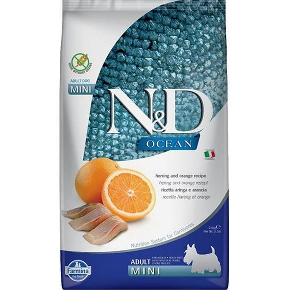Farmina N&D Ocean Adult Mini sleď pomeranč 2,5 kg