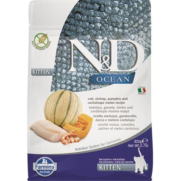 Farmina N&D Ocean Pumpkin GF Kitten treska krevety 0,3 kg