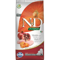 Farmina N&D Pumpkin GF Puppy Medium Maxi kuře granát 12 kg