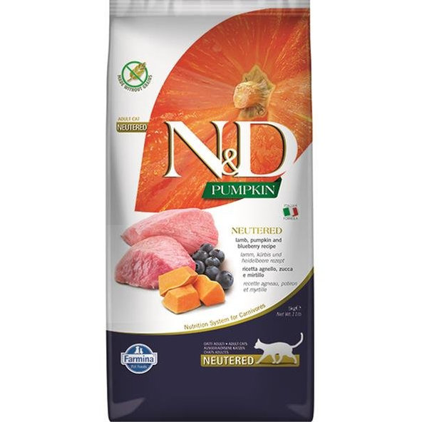 Farmina N&D Pumpkin GF Neutered jehně borůvka 5 kg