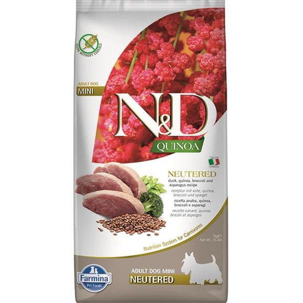 Farmina N&D Dog Quinoa GF adult mini kachna brokolice 7 kg