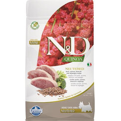 Farmina N&D Dog Quinoa GF adult mini neutered kachna brokolice 0,8 kg