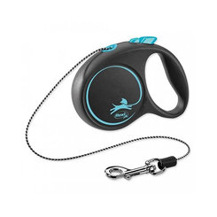 Flexi Black Design M modré vodítko lanko 5 m