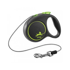 Flexi Black Design M zelené vodítko lanko 5 m