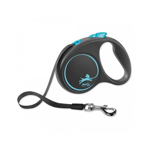 Flexi Black Design M modré vodítko páska 5 m