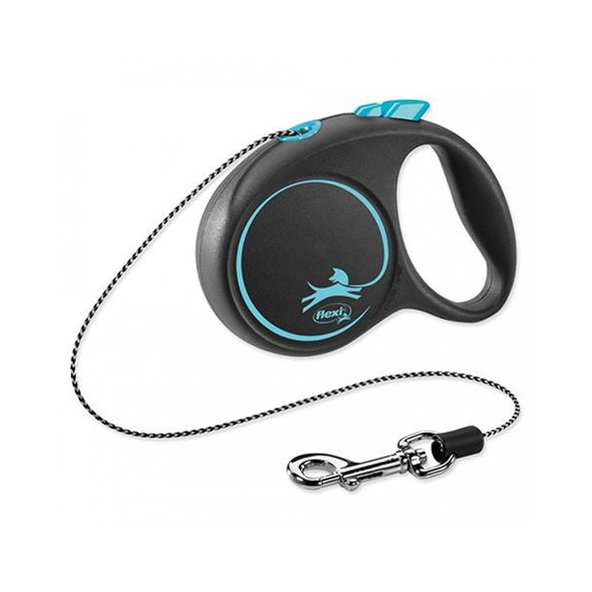 Flexi Black Design S modré vodítko lanko 5 m