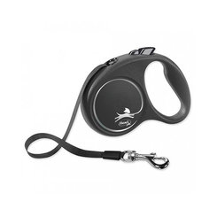 Flexi Black Design S černé vodítko páska 5 m