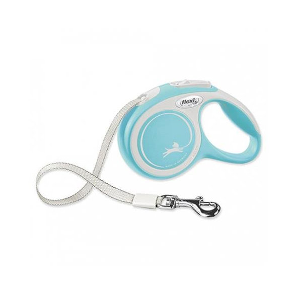Flexi New Comfort M světle modré vodítko páska 5 m