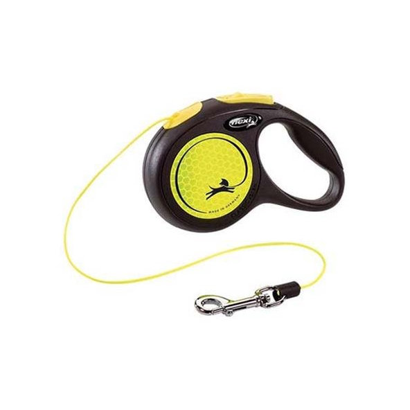 Flexi New Neon M žluté vodítko lanko 5 m