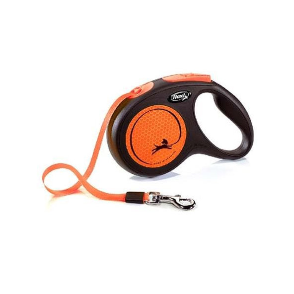 Flexi New Neon S oranžové vodítko páska 5 m