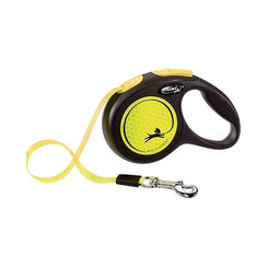 Flexi New Neon S žluté vodítko páska 5 m