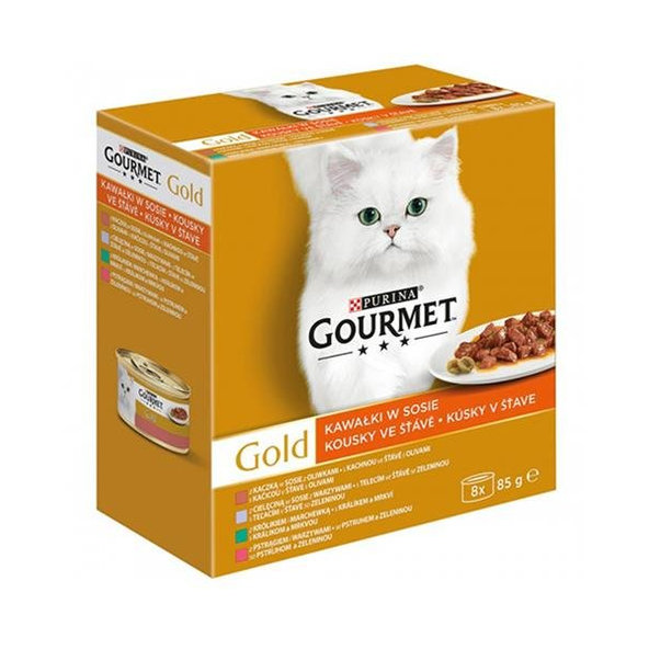 Gourmet Gold Multipack konzervy pro kočky ve šťávě 8x85 g
