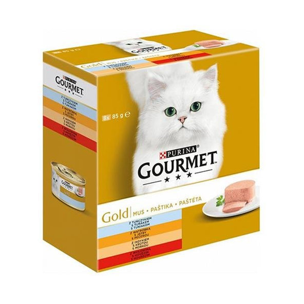 Gourmet Gold Multipack paštika tuňák játra krůta hovězí 8x85 g