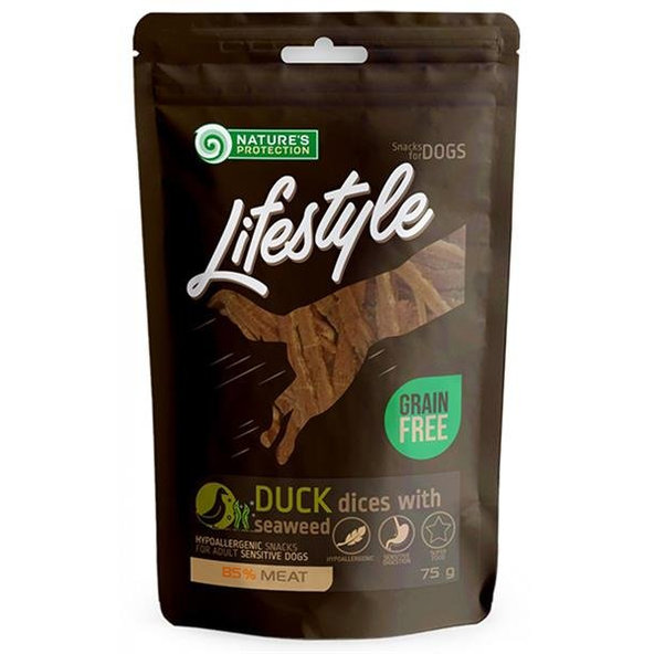 Natures Protection Lifestyle kachní kostičky s mořskými řasami 75 g