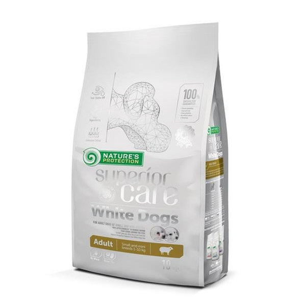 Natures Protection SC White psy adult malí, mini jehněčí 10 kg