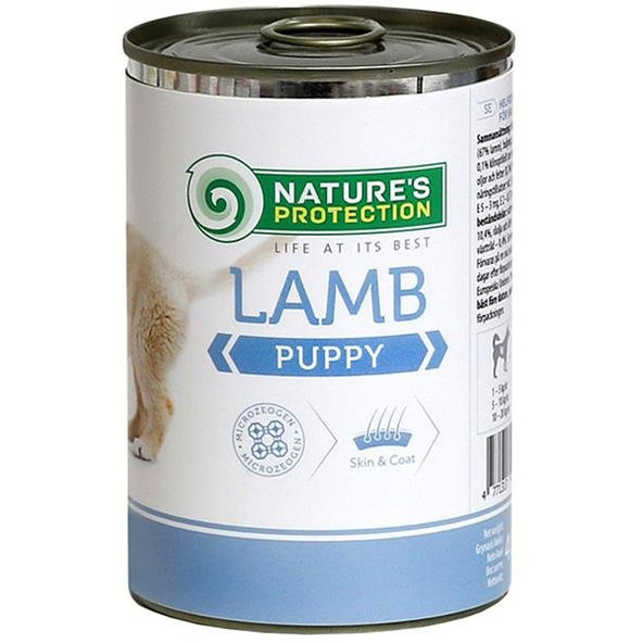 Natures Protection konzerva pro psy puppy jehněčí 400 g