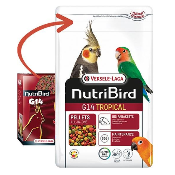 Versele-Laga NutriBird G14 Tropical krmivo pro středně velké papoušky 1 kg