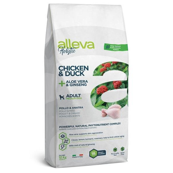 Alleva Holistic dog adult medium chicken & duck 12kg