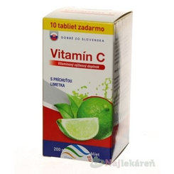 Dobré z SK vitamín C 200 mg příchuť limetka 60 + 10 tablet