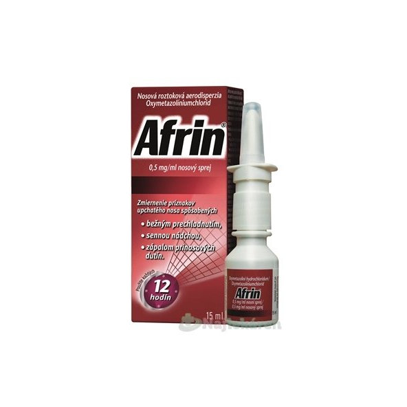 Afrin 0,5 mg/ml nosní sprej proti rýmě 15 ml
