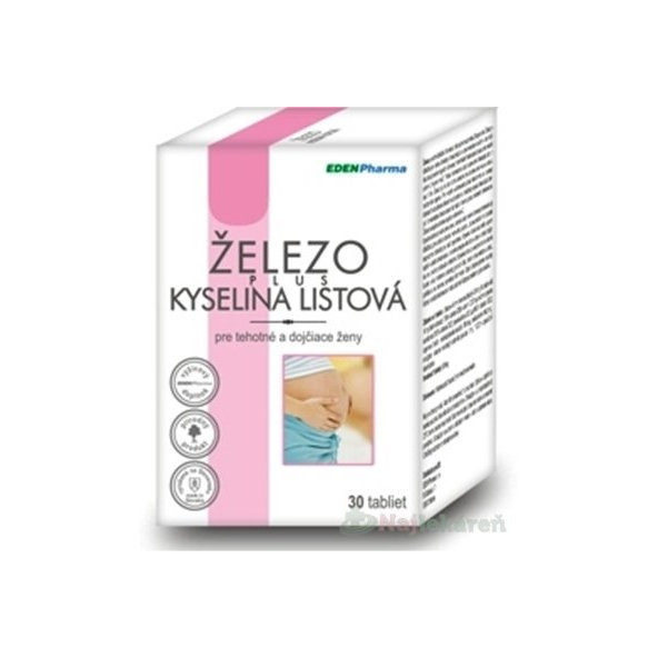 EDENPharma Železo + kyselina listová 30 tablet