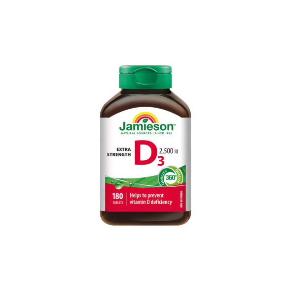 Jamieson Vitamín D3 2500 IU 180 tablet