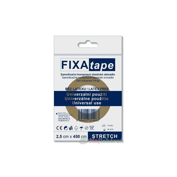 FIXAtape STRETCH samofixační obínadlo tělové 2,5 × 450 cm 1 ks