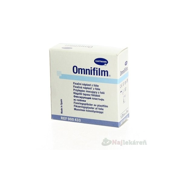 Omnifilm hypoalergenní fixační náplast 1,25 cm × 5 m 1 ks