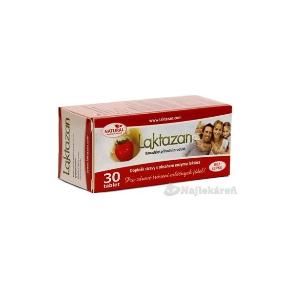 LAKTAZAN laktáza jahoda 30 tablet