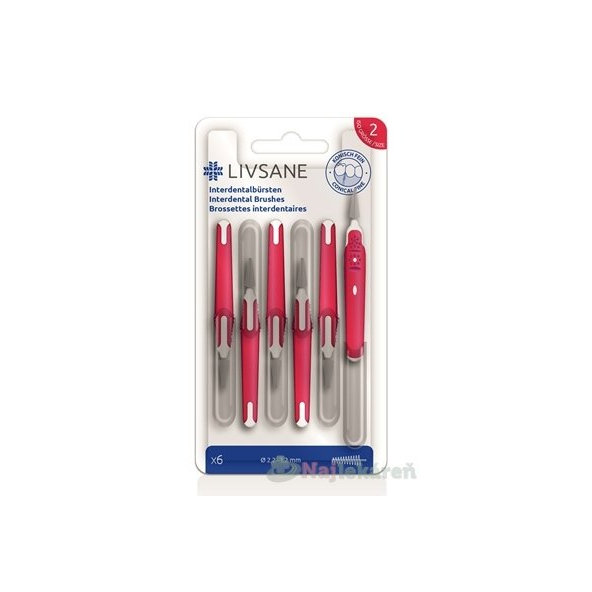 LIVSANE Mezizubní kartáčky kužel 2,2–3,2 mm 6 ks