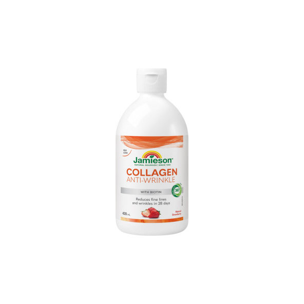 Jamieson Tekutý kolagen proti vráskám s biotinem jahodový 420 ml