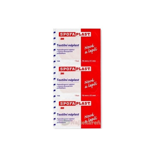3M Spofaplast č. 166N náplast strips 76x51 mm 3 ks
